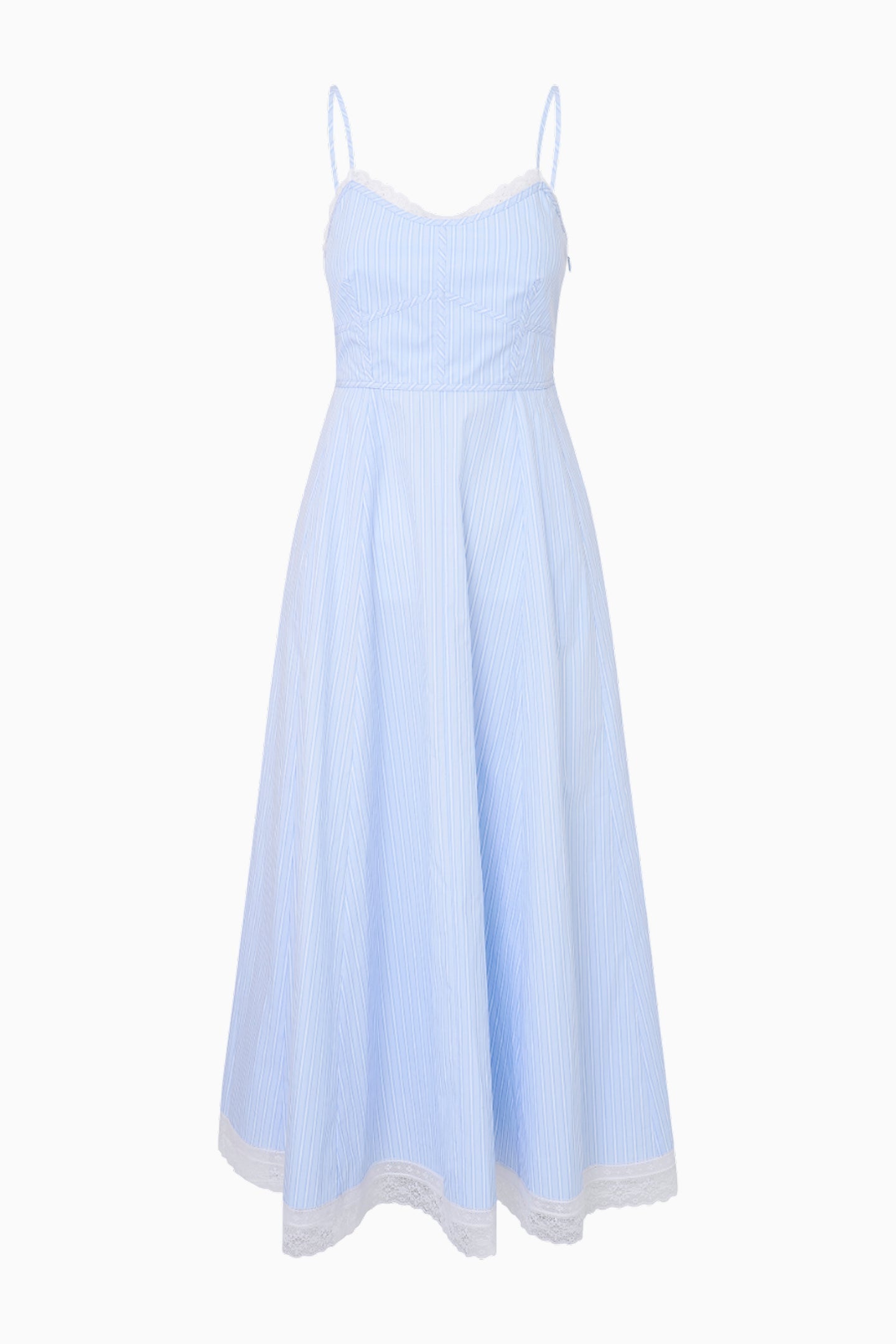 Sandara Cotton Pinstripe Maxi Dress